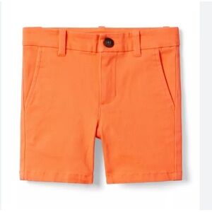 Janie And Jack Stretch Twill Shorts in Papaya